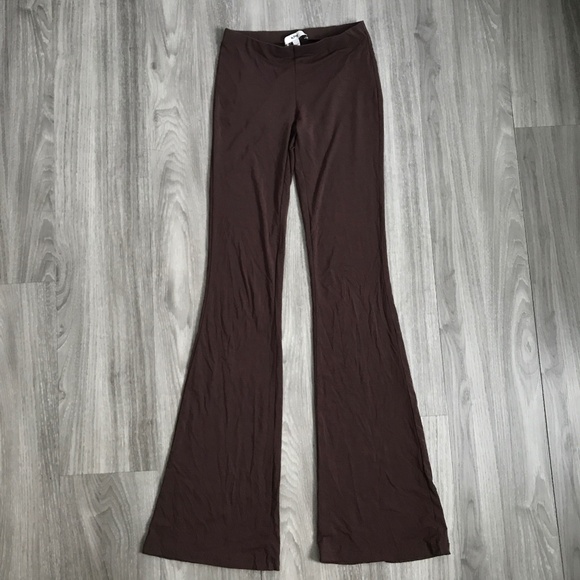 KHY Bootcut Pants Brown High Rise Stretch Slim Fit Womens 2XS - Picture 1 of 7